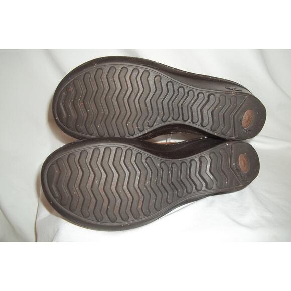 UGG Australia Brown Suede & Textile Clogs Mules Wedge Shoes 8 - Picture 9 of 12